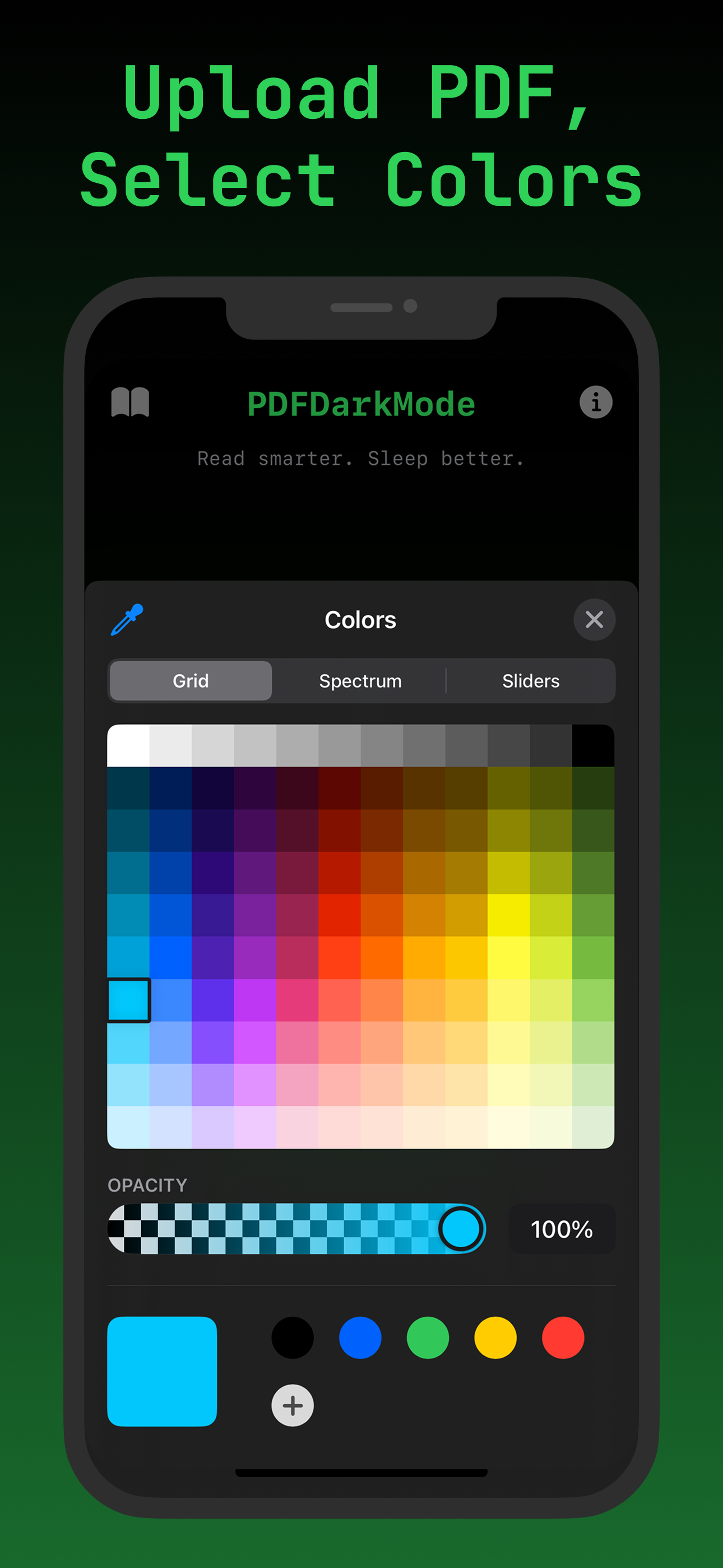 Download PDF, Select Colors